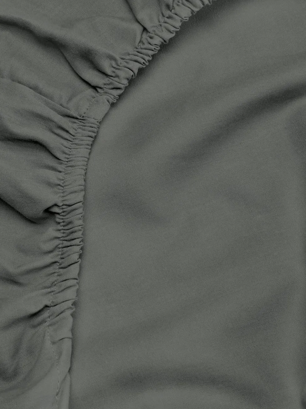 Spannbettlaken aus Baumwollsatin, Einzelbett