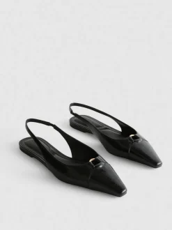 Spitze, flache Slingbacks