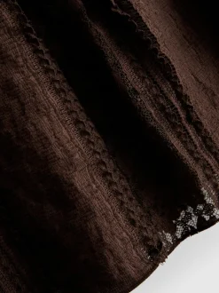 Spitzen-Bandeau-Top aus Baumwollmischung