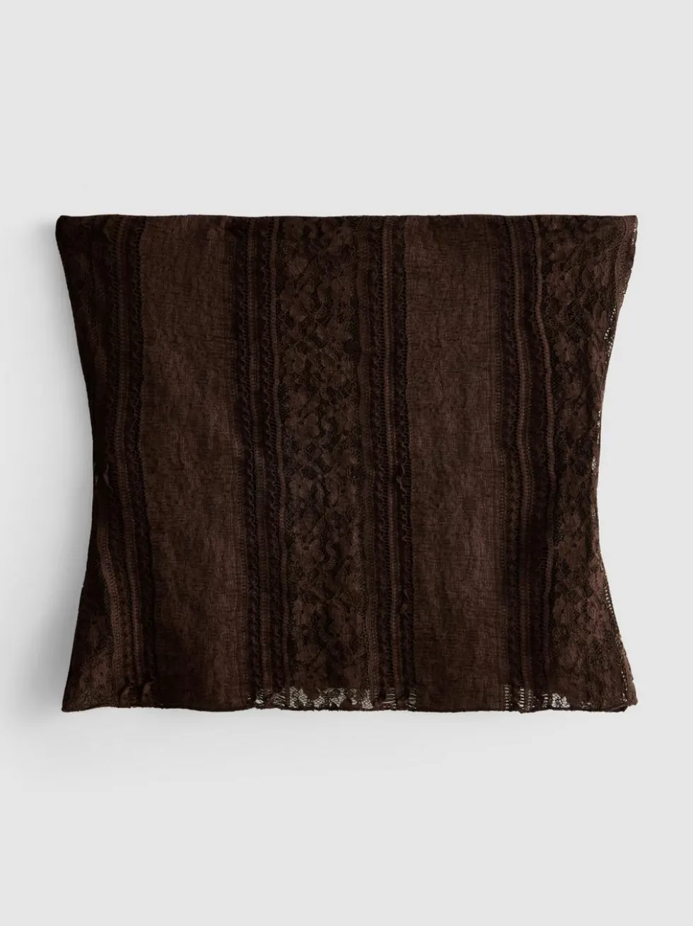 Spitzen-Bandeau-Top aus Baumwollmischung