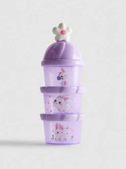 Stapelbare Snack-Dosen, 3er-Pack