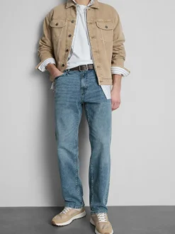 Stretch-Jeans mit geradem Bein