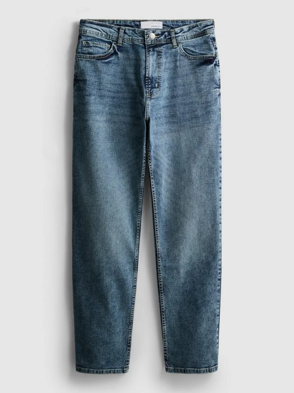 Stretch-Jeans mit geradem Bein