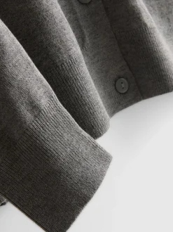 Strickcardigan mit Rundhalsausschnitt
