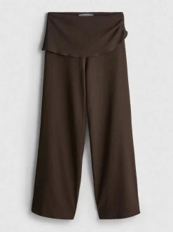 Strukturierte, ausgestellte Leggings mit Umschlag