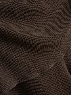Strukturierte, ausgestellte Leggings mit Umschlag