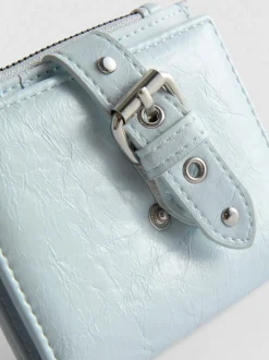 Strukturierte Brieftasche mit Reißverschluss
