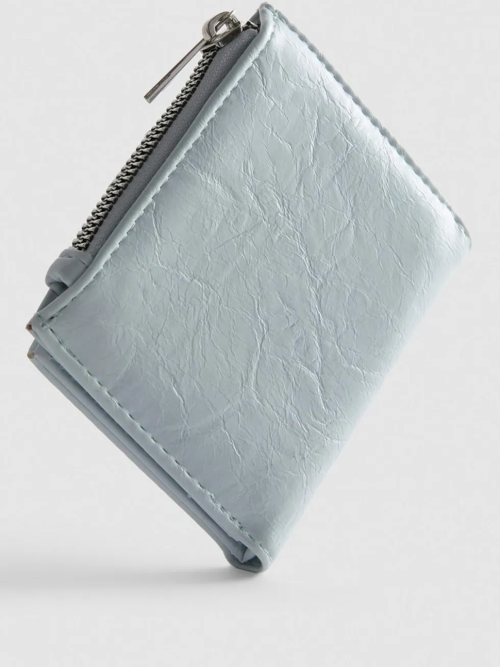 Strukturierte Brieftasche mit Reißverschluss