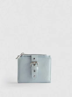 Strukturierte Brieftasche mit Reißverschluss