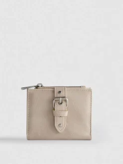 Strukturierte Brieftasche mit Reißverschluss