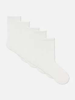 Strukturierte Crewsocken, 5er-Pack