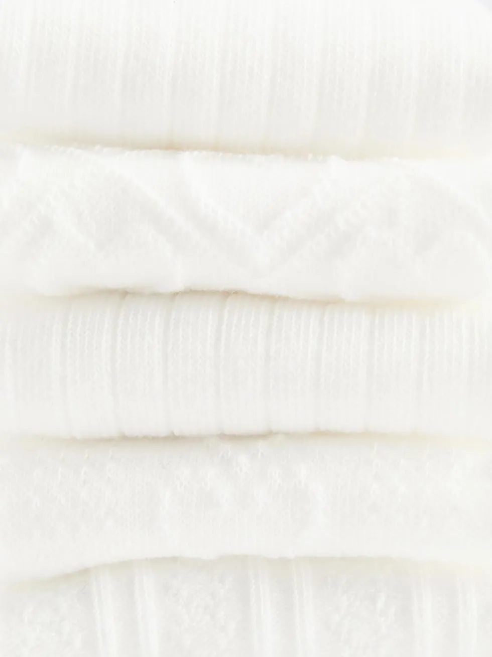 Strukturierte Crewsocken, 5er-Pack