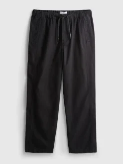 Strukturierte Hose mit Kordelzug