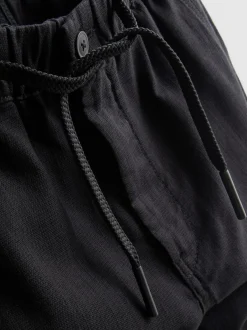 Strukturierte Hose mit Kordelzug