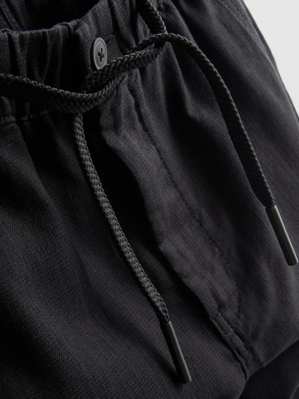 Strukturierte Hose mit Kordelzug