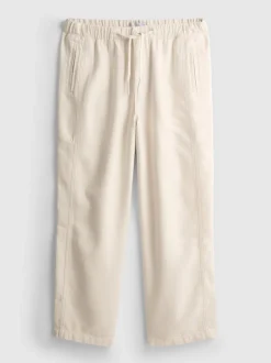 Strukturierte Hose mit Kordelzug