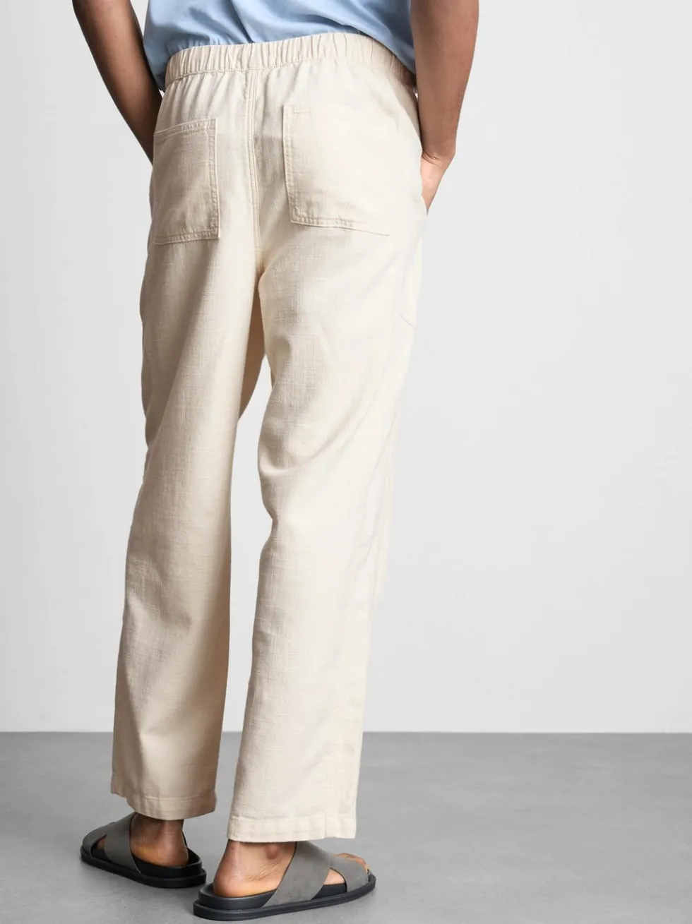 Strukturierte Hose mit Kordelzug