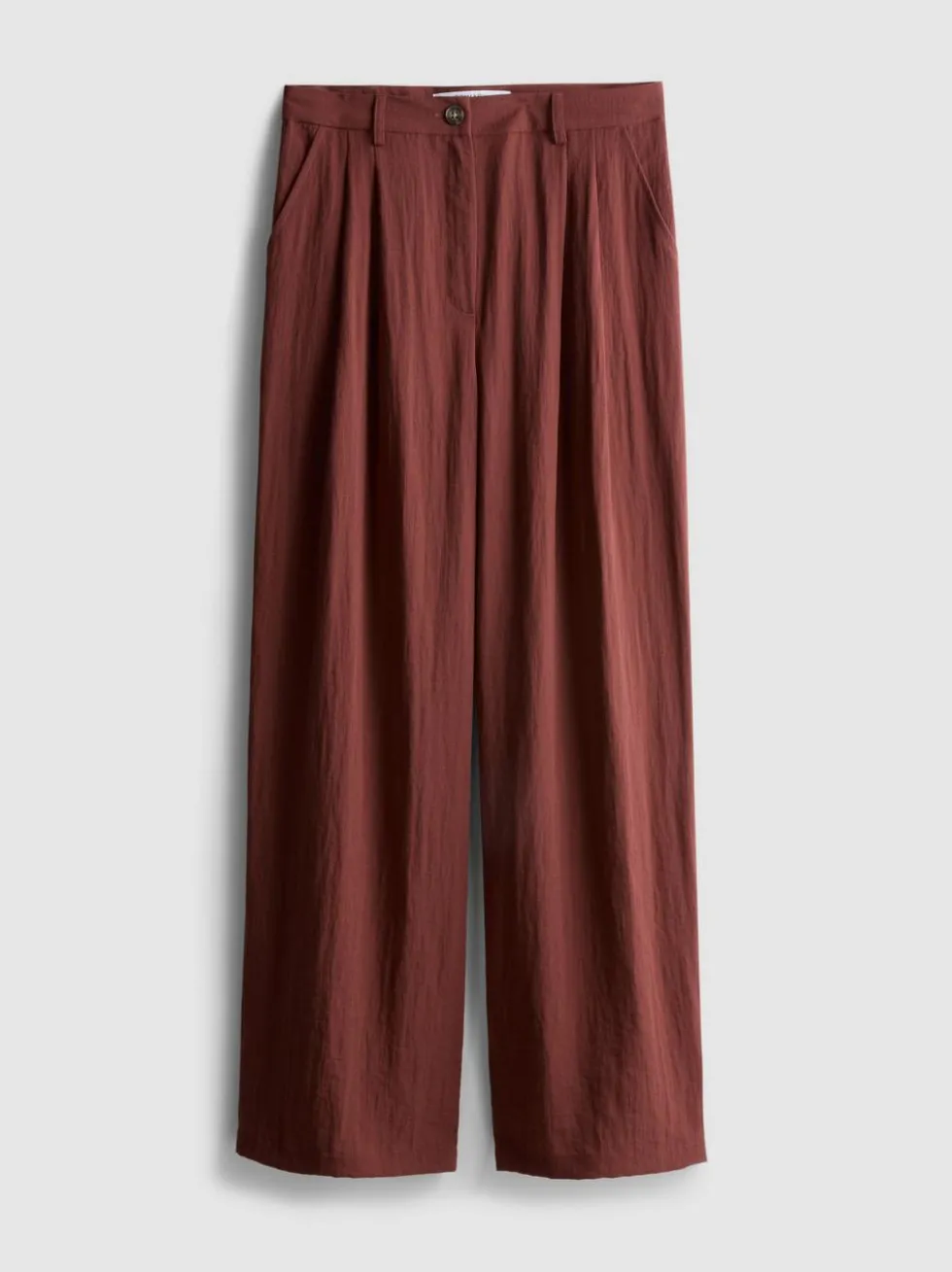 Strukturierte, lässige Hose mit mittlerer Leibhöhe