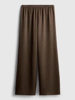 Strukturierte Satinhose mit geradem Bein