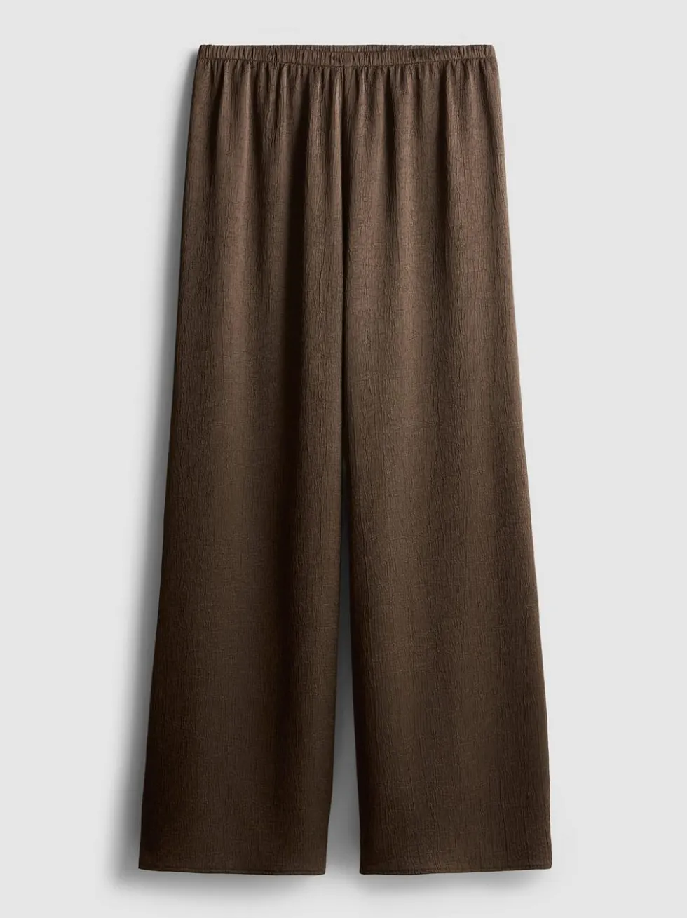 Strukturierte Satinhose mit geradem Bein