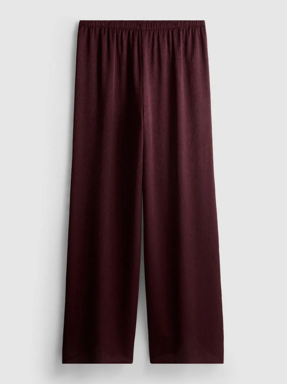 Strukturierte Satinhose mit geradem Bein