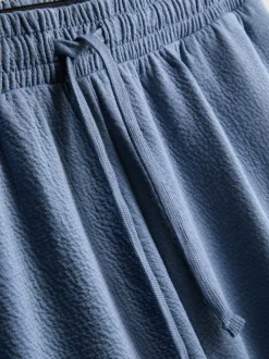 Strukturierte Schlafanzugshorts mit Kordelzug