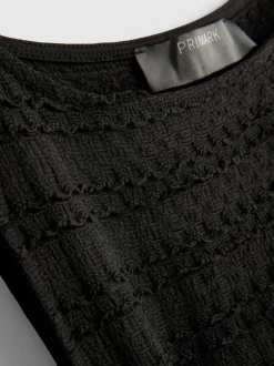 Strukturiertes Minikleid in Knitteroptik