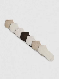 Strukturierte Sneakersocken, 7er-Pack