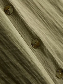 Strukturiertes Neckholder-Top mit Knopfleiste