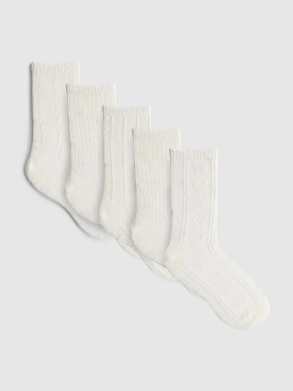 Strukturierte Socken mit hohem Baumwollanteil, 5er-Pack