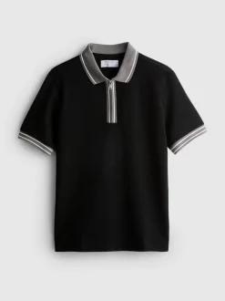 Strukturiertes Poloshirt