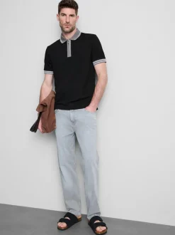 Strukturiertes Poloshirt