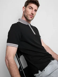 Strukturiertes Poloshirt