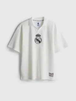 Strukturiertes „Real Madrid“ Poloshirt