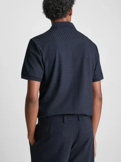 Strukturiertes „The Edit“ Poloshirt mit Reißverschluss