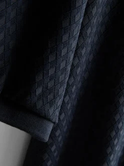 Strukturiertes „The Edit“ Poloshirt mit Reißverschluss
