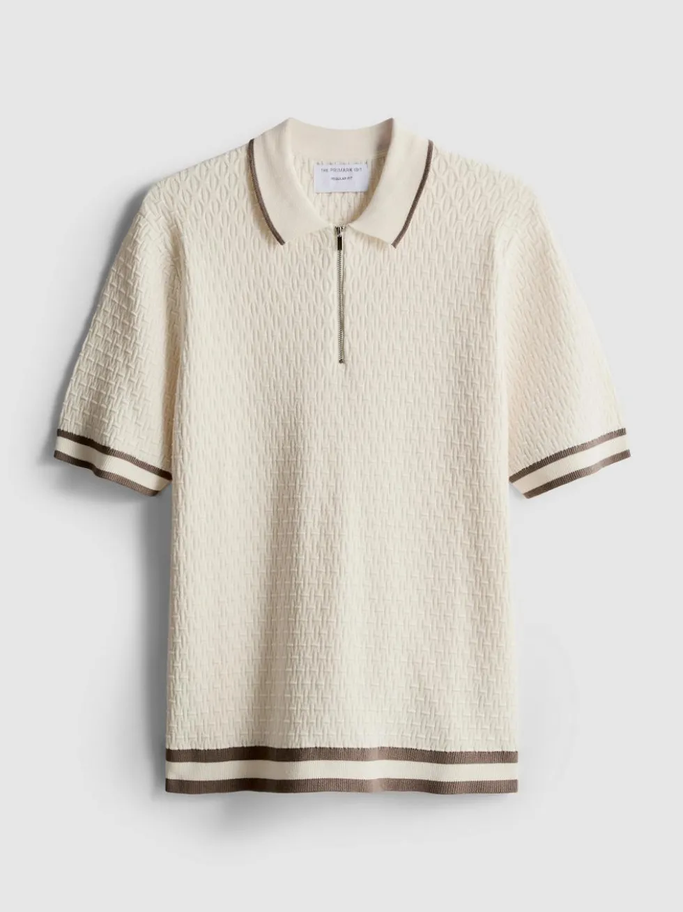 Strukturiertes „The Edit“ Poloshirt mit Reißverschluss