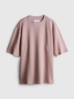 Strukturiertes T-Shirt mit geradem Schnitt