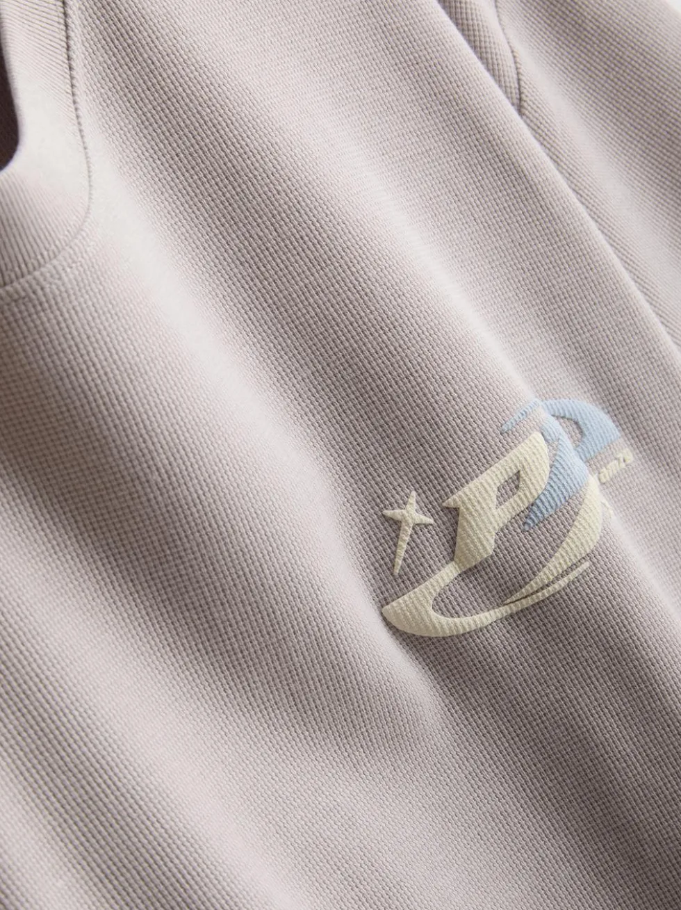 Strukturiertes T-Shirt mit Logo-Grafik