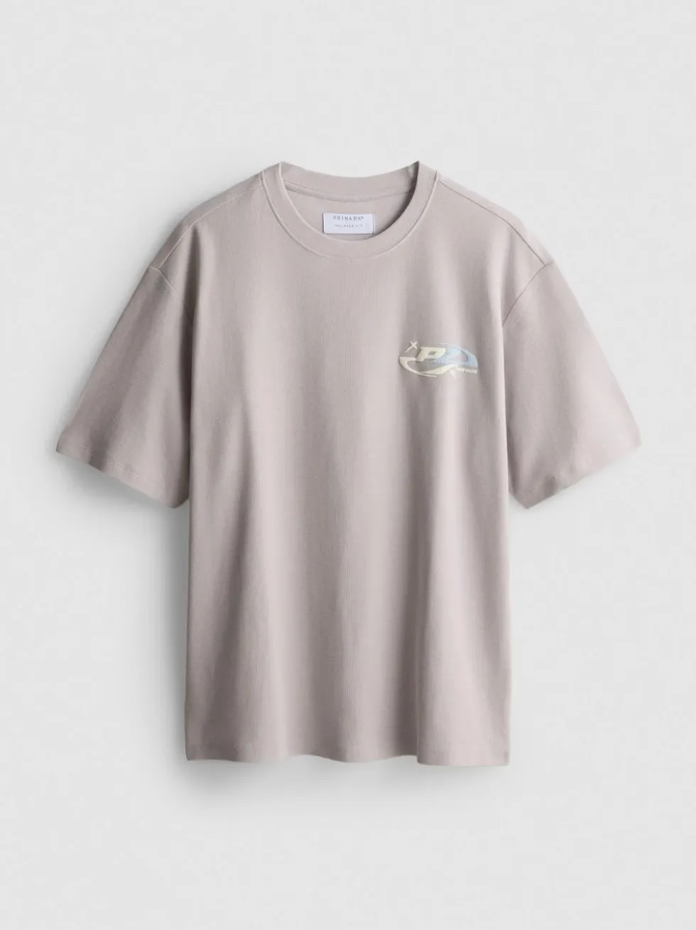 Strukturiertes T-Shirt mit Logo-Grafik