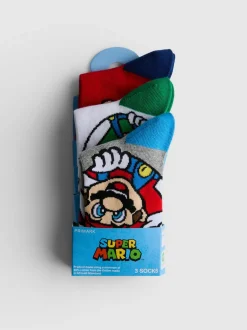 „Super Mario“ Söckchen mit hohem Baumwollanteil, 3er-Pack