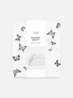 Superweiches Bettwäscheset mit Schmetterlingsmotiv