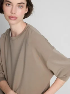Sweatshirt aus Modalmischung mit Rundhalsausschnitt