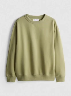 Sweatshirt mit hohem Baumwollanteil und Rundhalsausschnitt