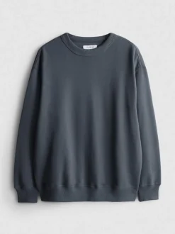 Sweatshirt mit hohem Baumwollanteil und Rundhalsausschnitt