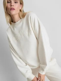 Sweatshirt mit hohem Baumwollanteil und Applikation