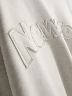 Sweatshirt mit hohem Baumwollanteil und Applikation