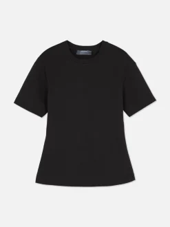 Tailliertes T-Shirt aus schwerem Stoff