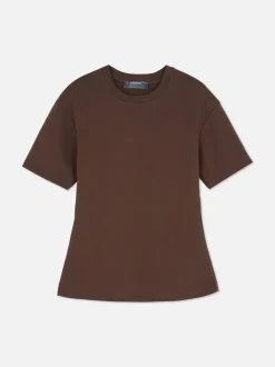 Tailliertes T-Shirt aus schwerem Stoff