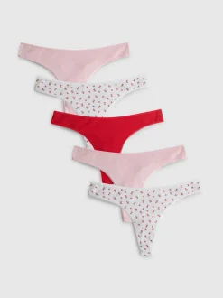 Tangas aus reiner Baumwolle, 5er-Pack